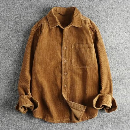 Men's Corduroy Shirt Jacket - Yellow
