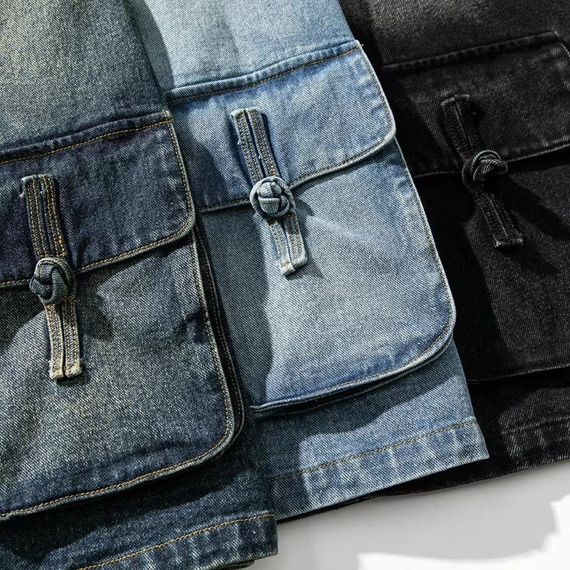 Men's Oversized Denim Kimono Jacket