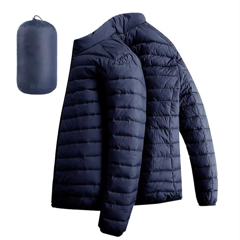Men's Hooded Puffer Jacket - Navy