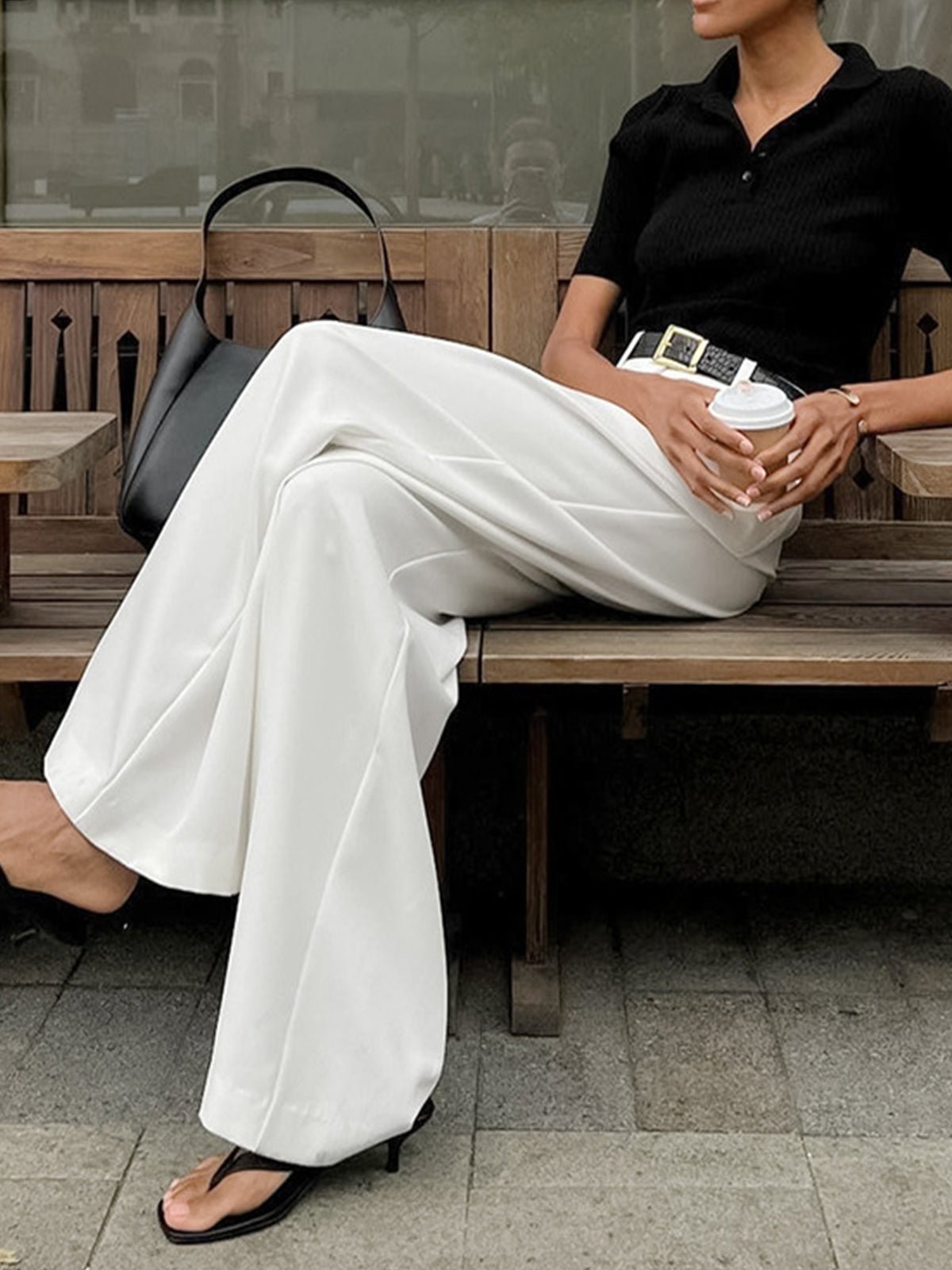 Women's High-Waisted Wide-Leg Trousers