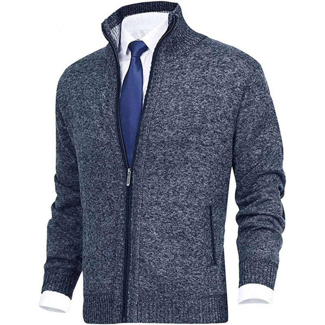 Men's Full-Zip Knit Cardigan - Navy Blue