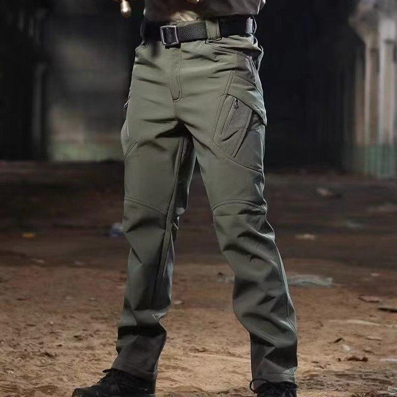 Men's Tapered Tactical Cargo Trousers - Green-Pant