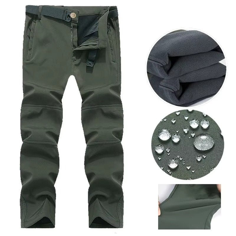 Men's Tapered Tactical Cargo Trousers - Gray-Pant