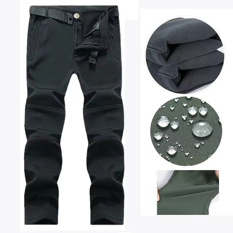 Men's Tapered Tactical Cargo Trousers - Black-Pan