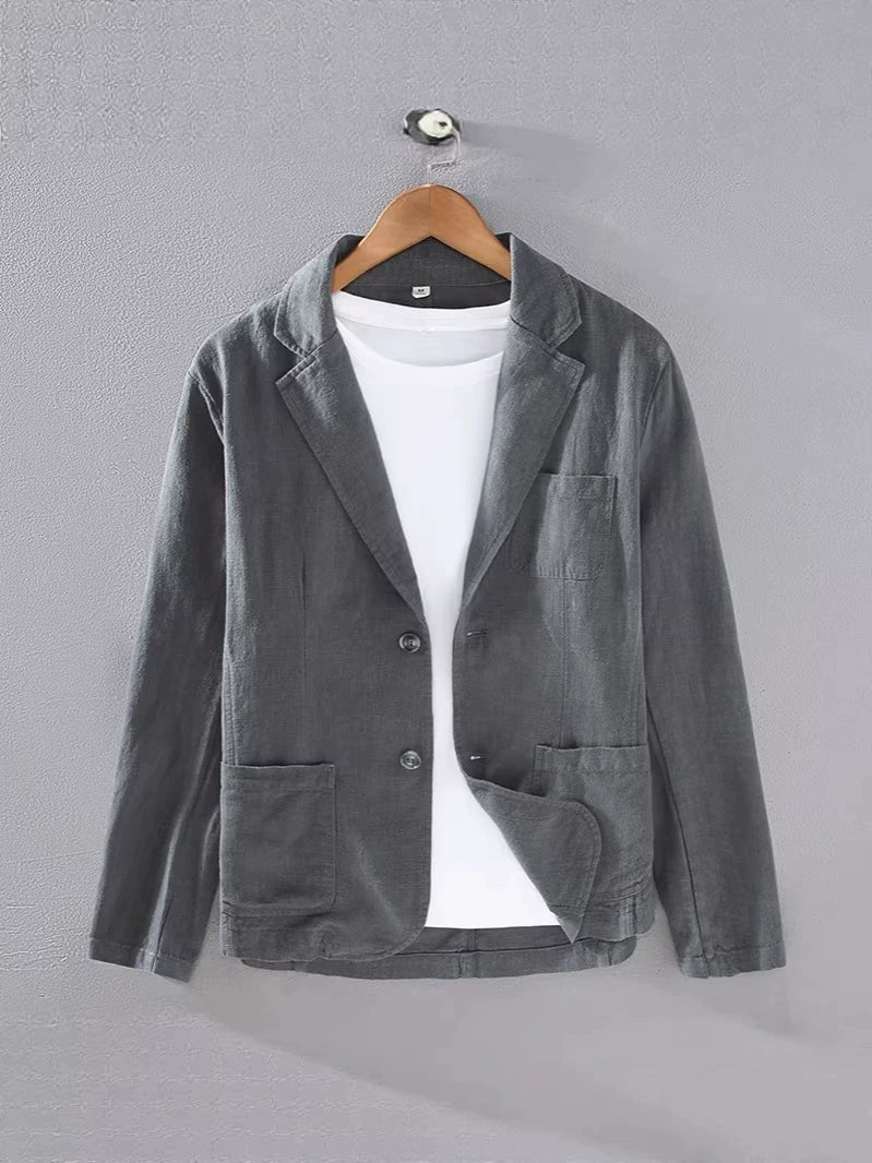 Men's Unstructured Blazer - Grey