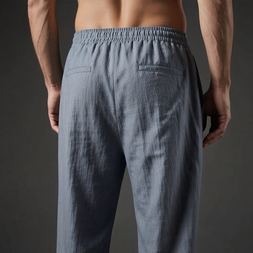 Men's Linen Drawstring Trousers