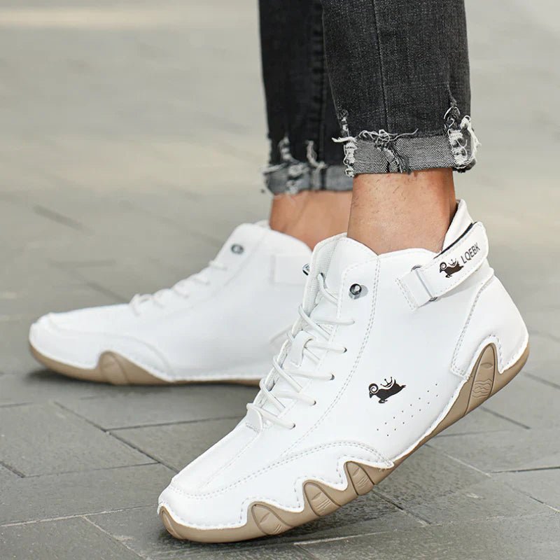 Men's High-Top Faux Leather Trainer Boots