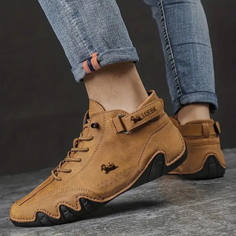 Men's High-Top Faux Leather Trainer Boots