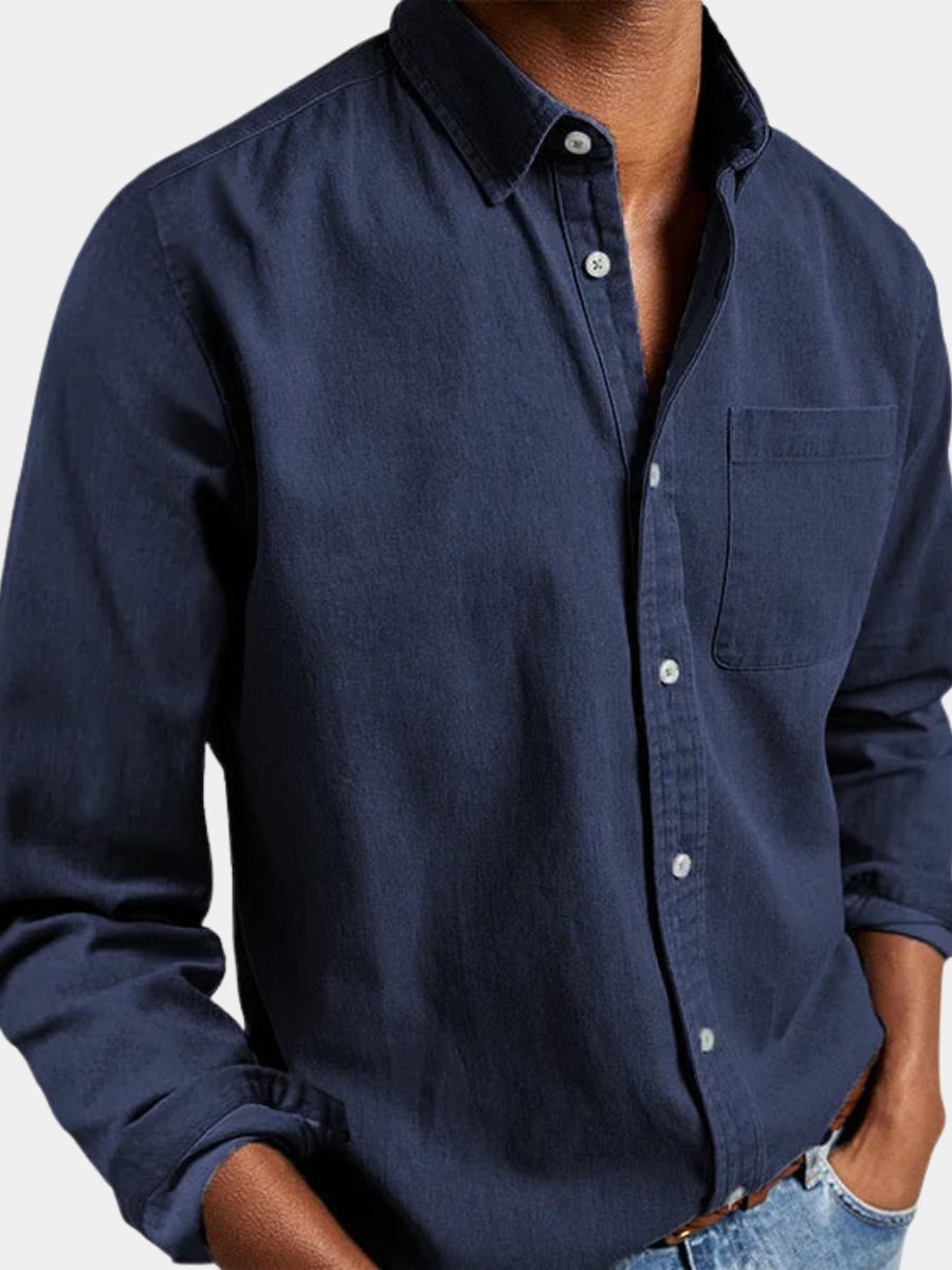 Men's Long Sleeve Denim Shirt