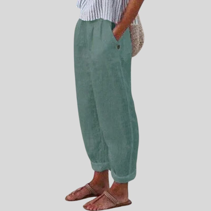 Women's Cropped Wide-Leg Trousers