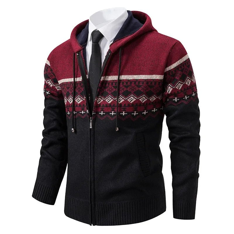 Men's Wool Hooded Cardigan