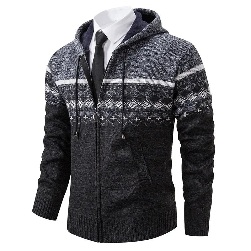 Men's Wool Hooded Cardigan