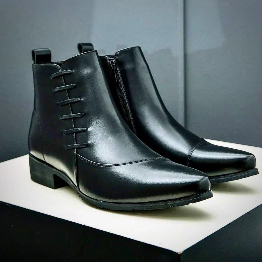 Men's Leather Chelsea Boots - Black