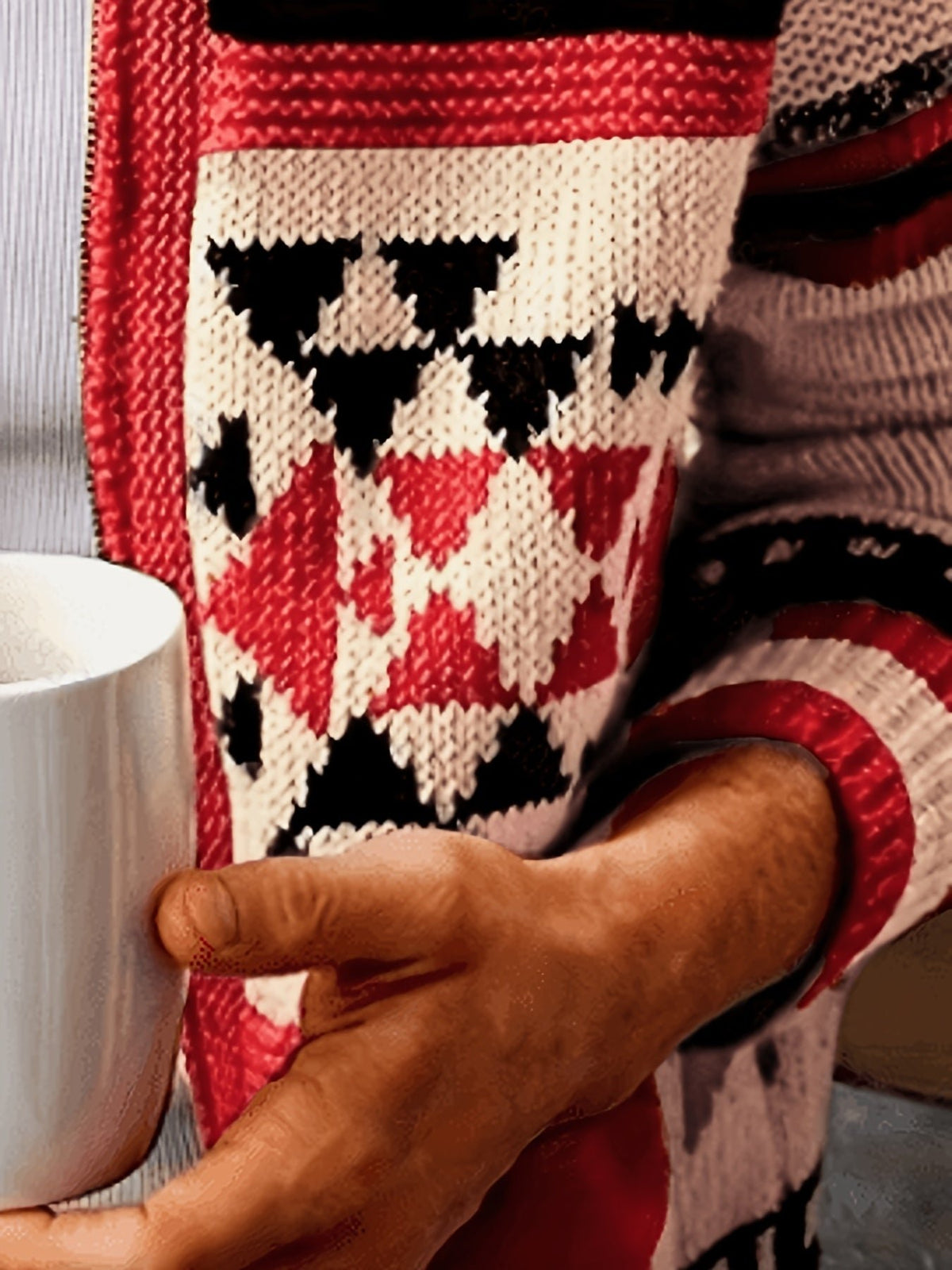 Men's Zip-Up Knit Cardigan