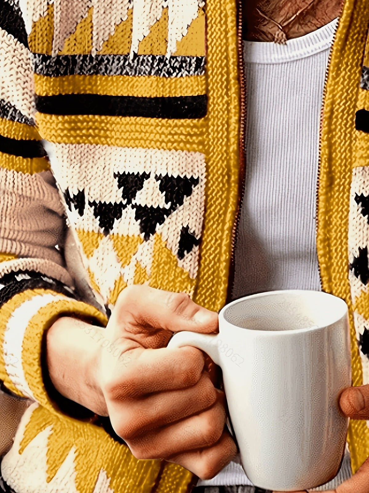 Men's Zip-Up Knit Cardigan