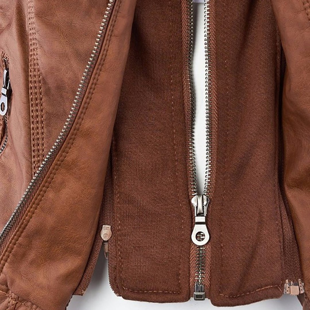 Women's Faux Leather Moto Jacket