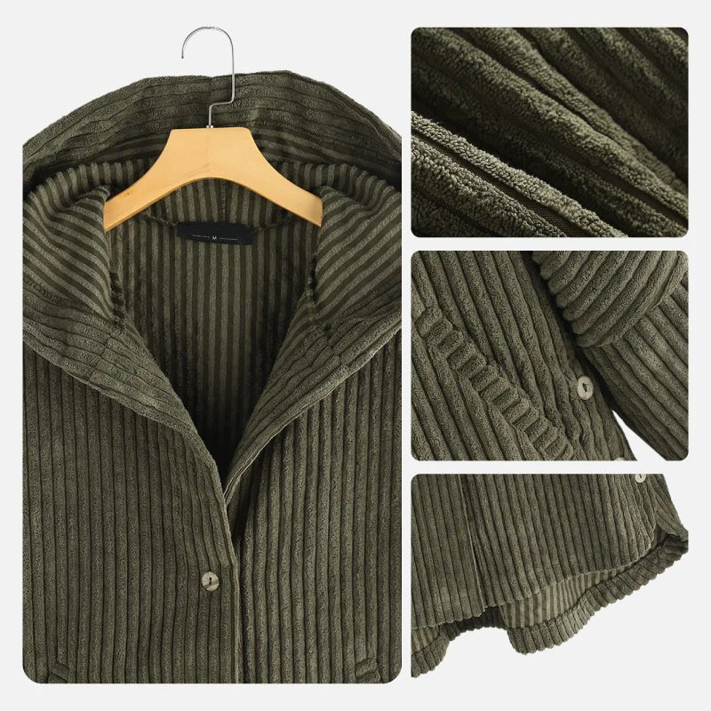 Women's Oversized Corduroy Wool Coat