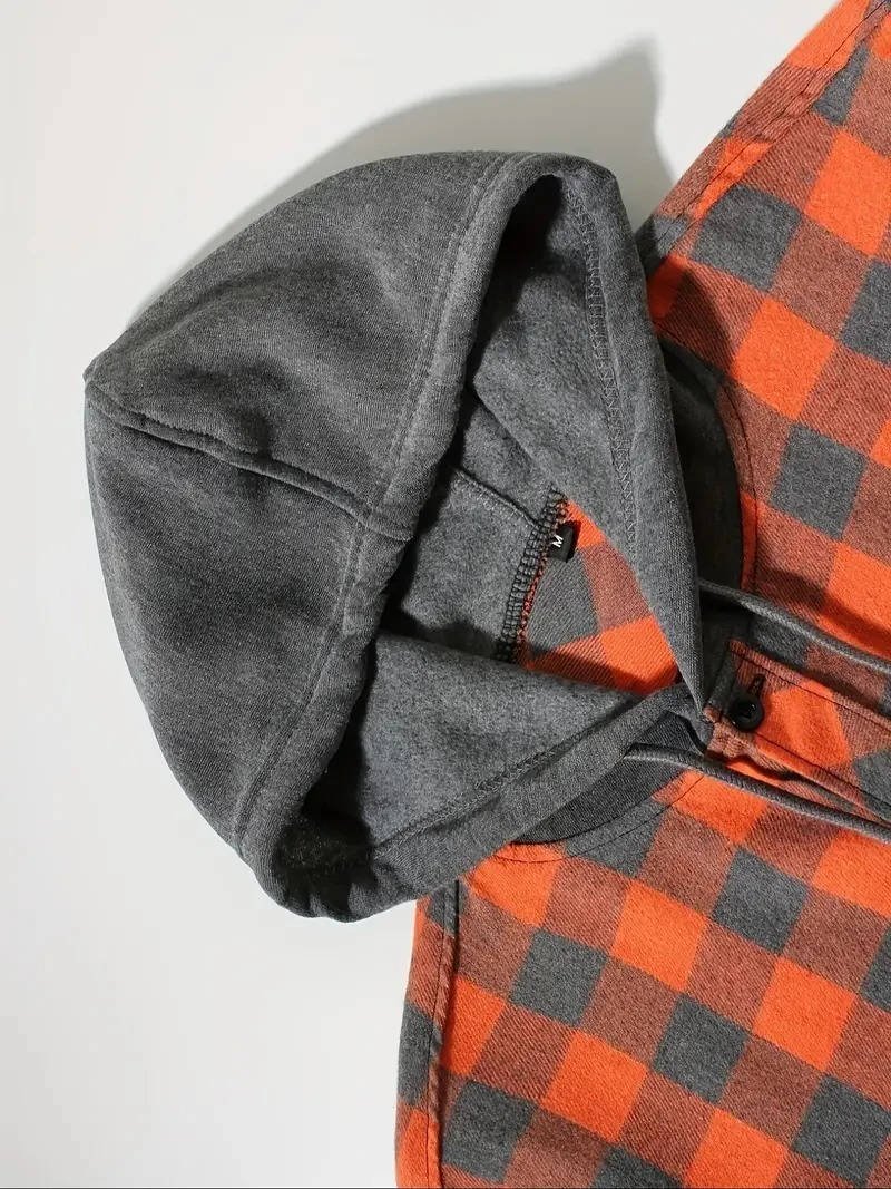 Men's Plaid Shirt Jacket