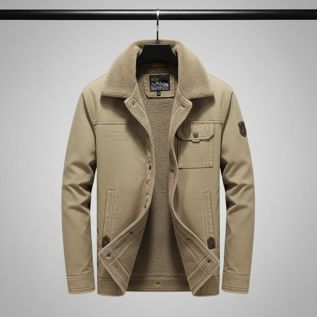 Men's Sherpa Trucker Jacket - Khaki