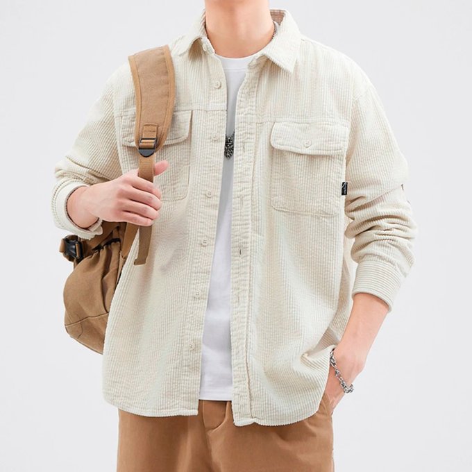Men's Oversized Corduroy Shirt Jacket