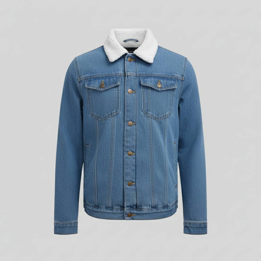 Men's Sherpa Denim Trucker Jacket