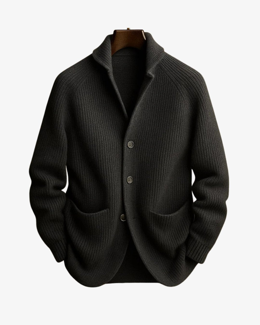 Men's Wool Blazer Cardigan - Gray