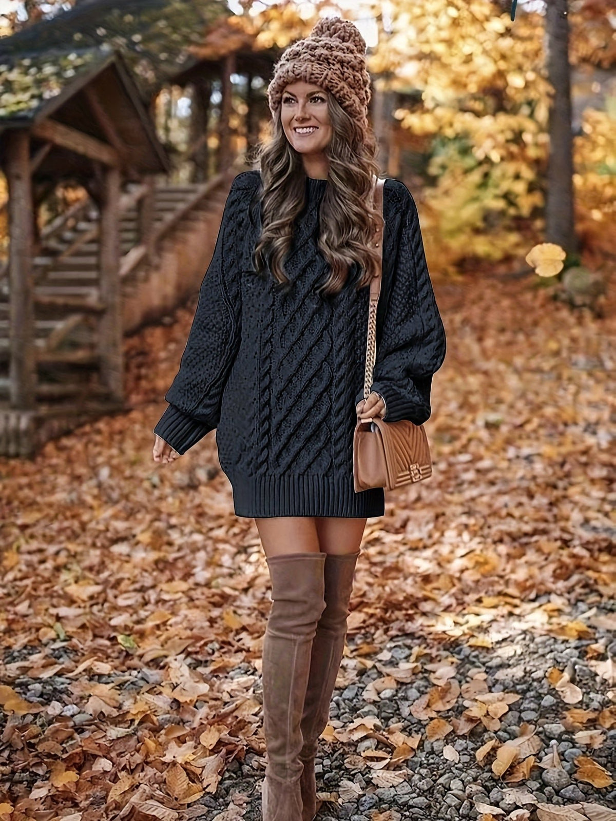 Women's Oversized Knit Jumper Dress