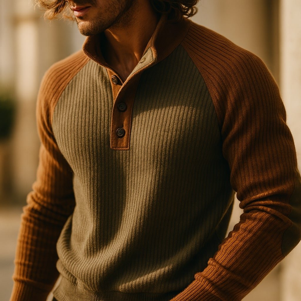 Men's Color-Block Raglan Jumper