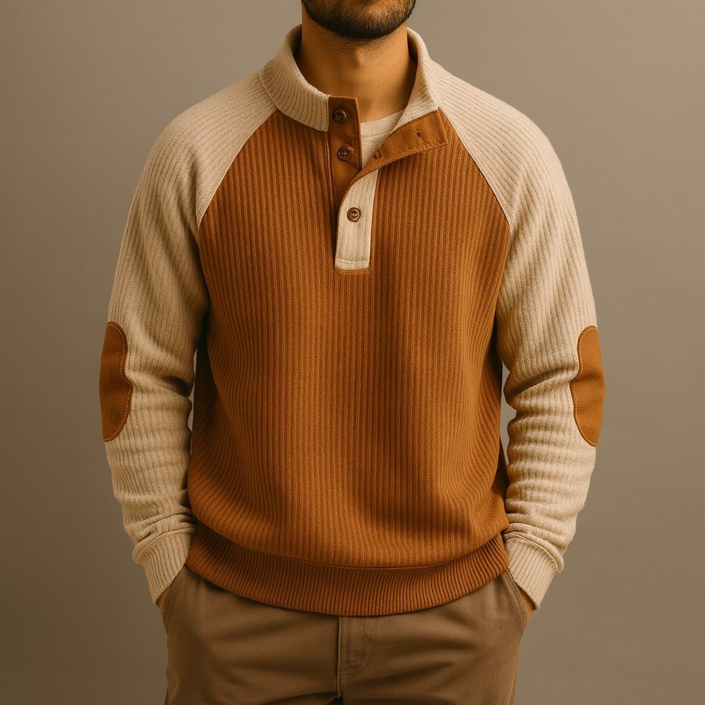 Men's Color-Block Raglan Jumper