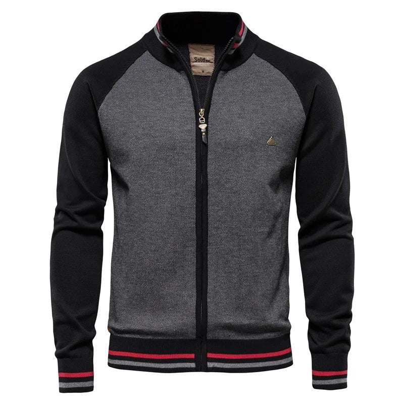 Men's Full-Zip Cardigan - Black
