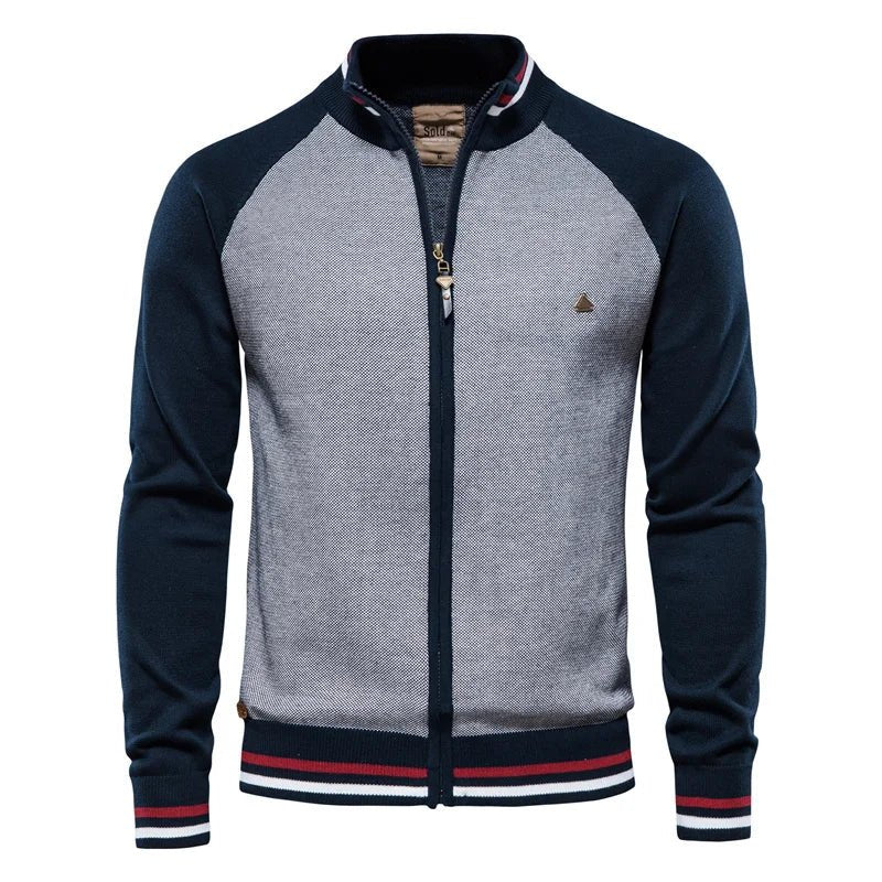 Men's Full-Zip Cardigan - Blue