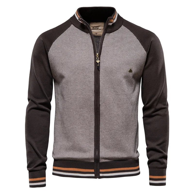 Men's Full-Zip Cardigan - Brown