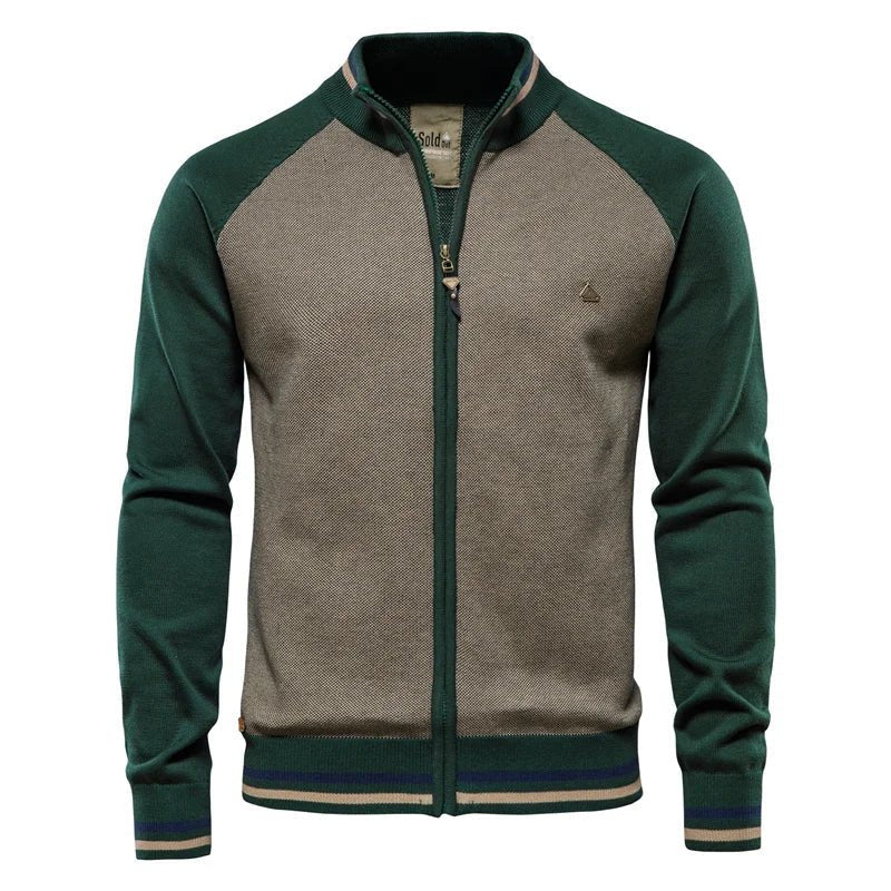 Men's Full-Zip Cardigan - Green