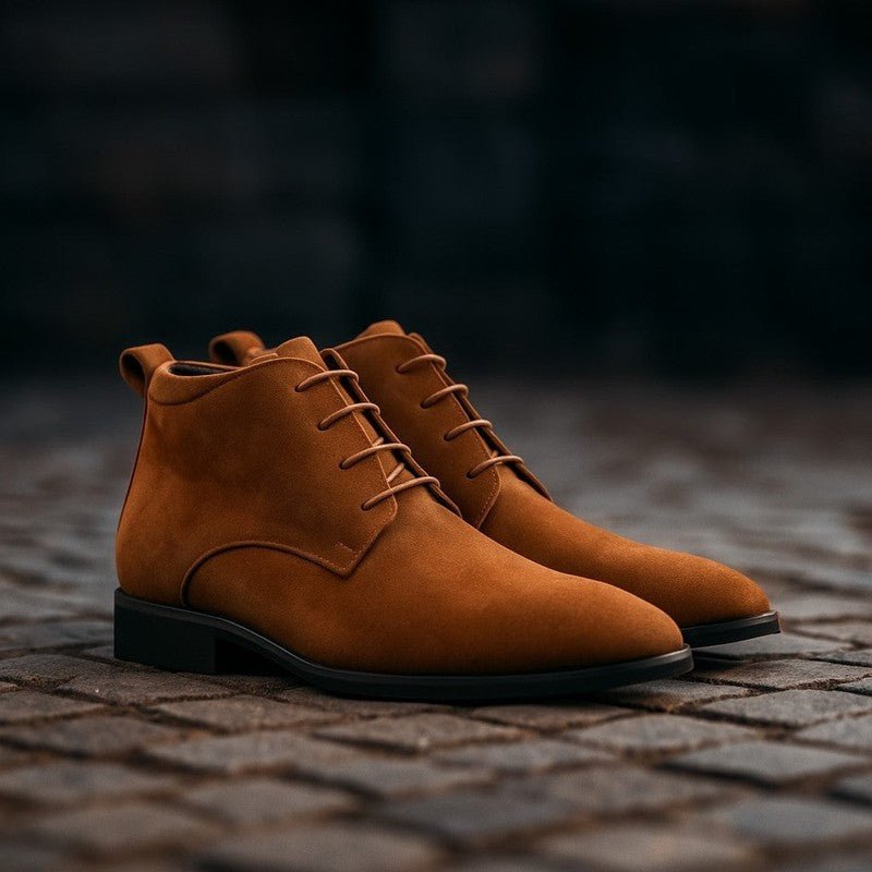 Men's Slim Suede Chukka Boots - Camel