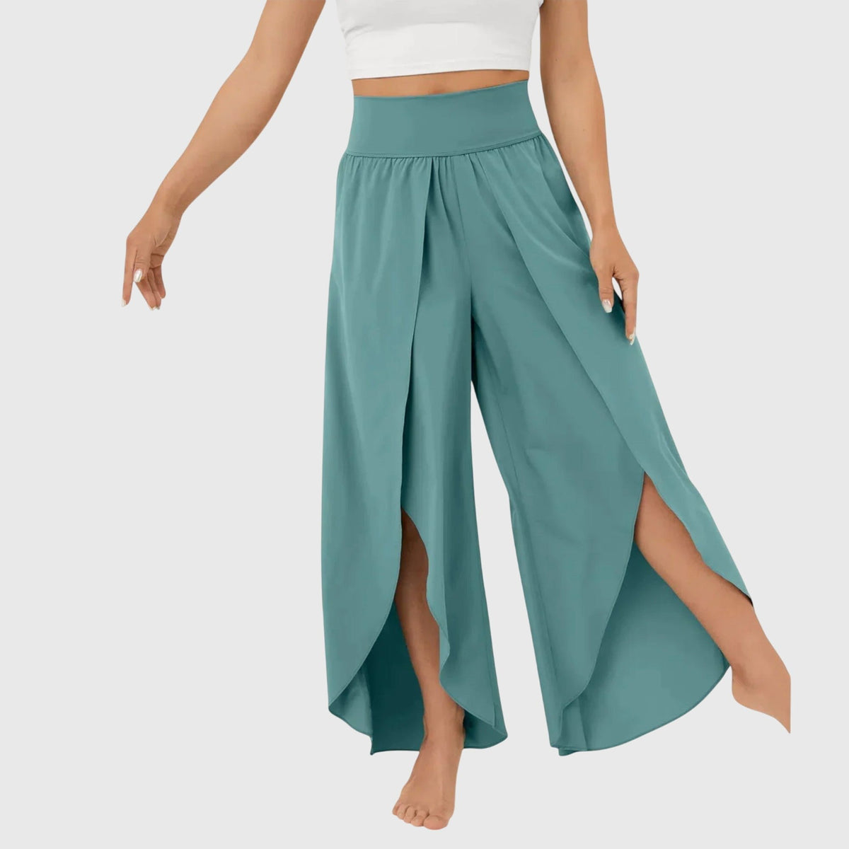 Women's High-Waisted Wide-Leg Tulip Trousers