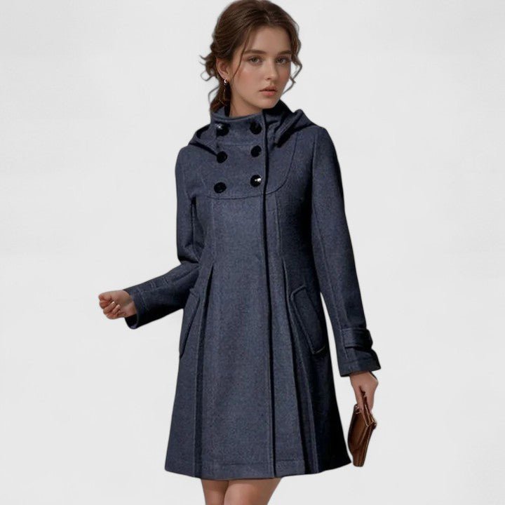 Women's Wool Swing Coat - Dark Gray