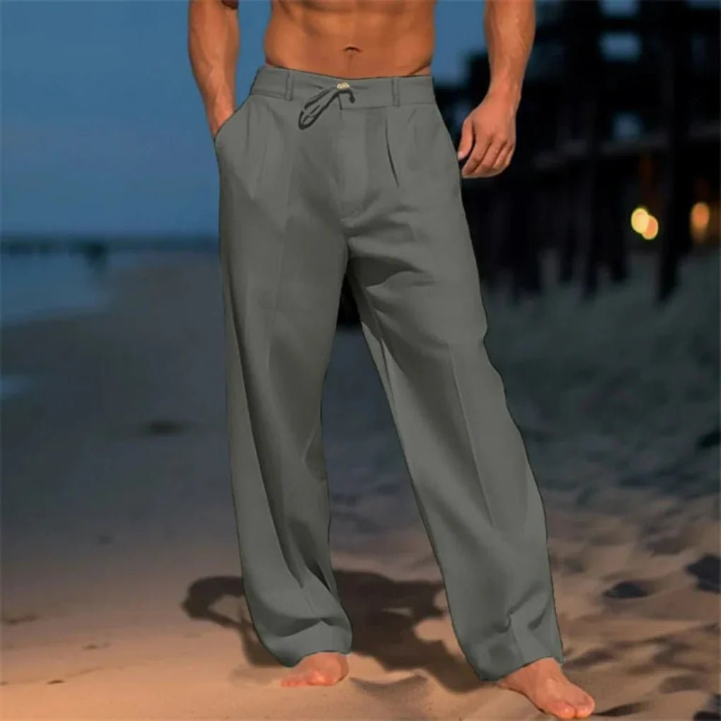 Men's Wide-Leg Trousers - Gray