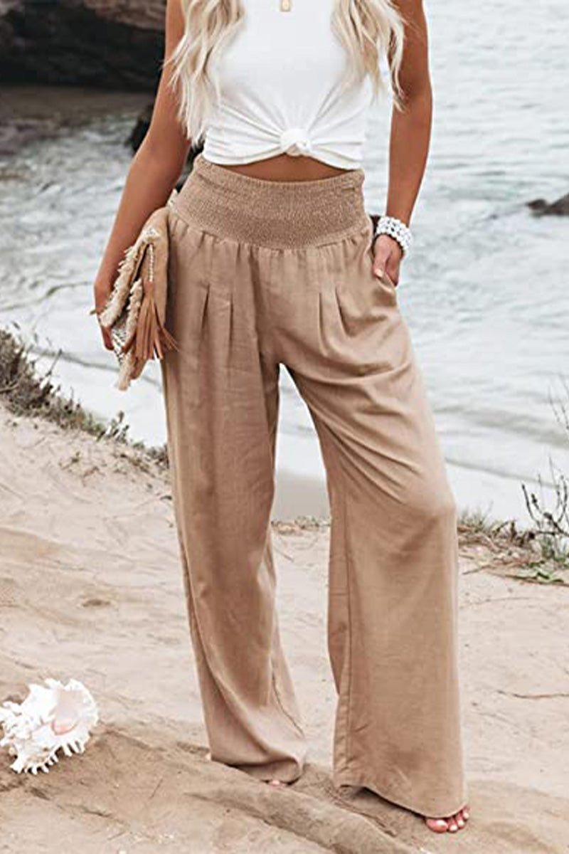 Women's High-Waisted Wide-Leg Palazzo Trousers