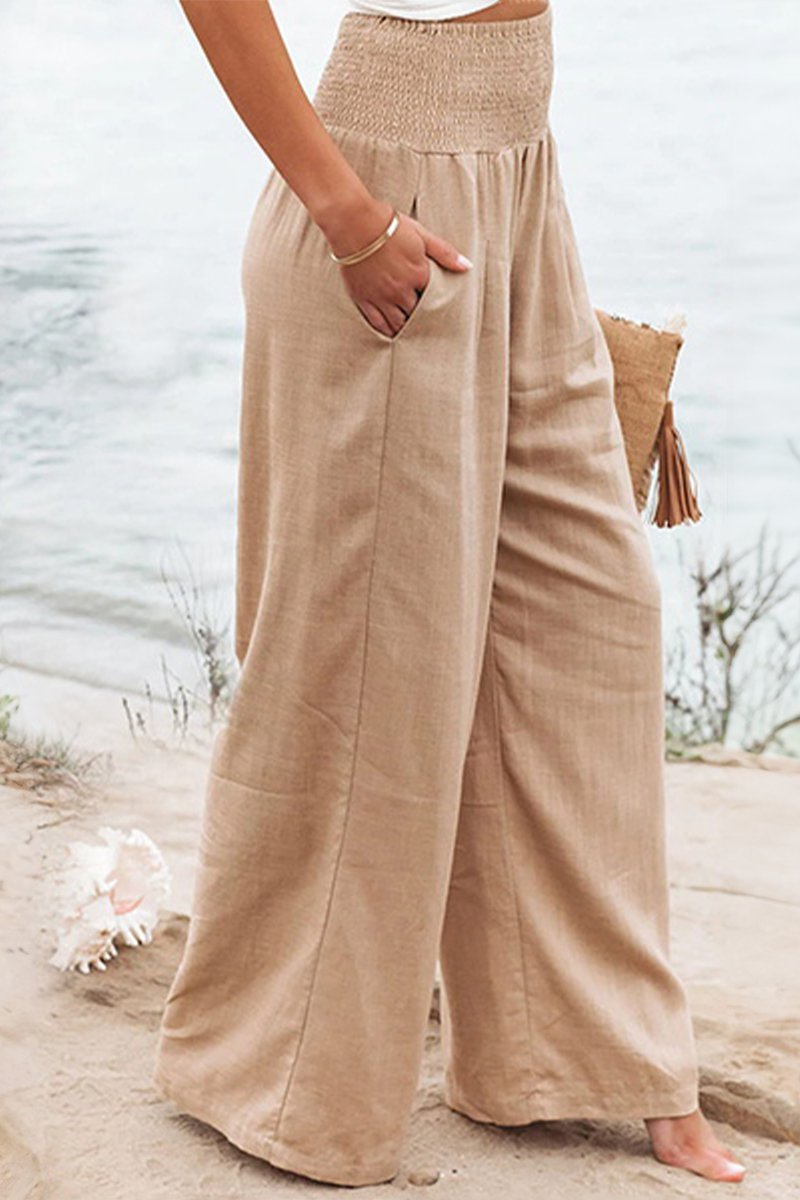 Women's High-Waisted Wide-Leg Palazzo Trousers