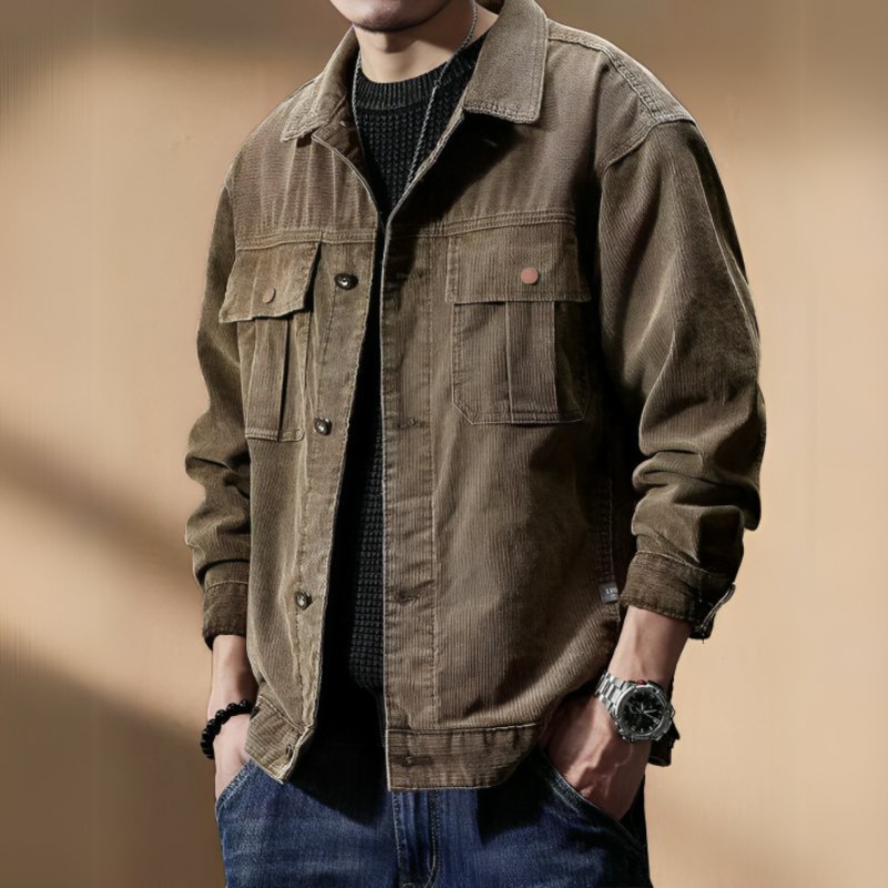 Men's Corduroy Trucker Jacket - L