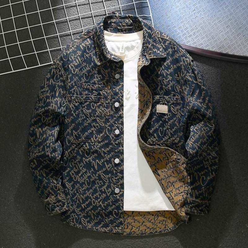 Men's Oversized Denim Shacket - Dark Blue