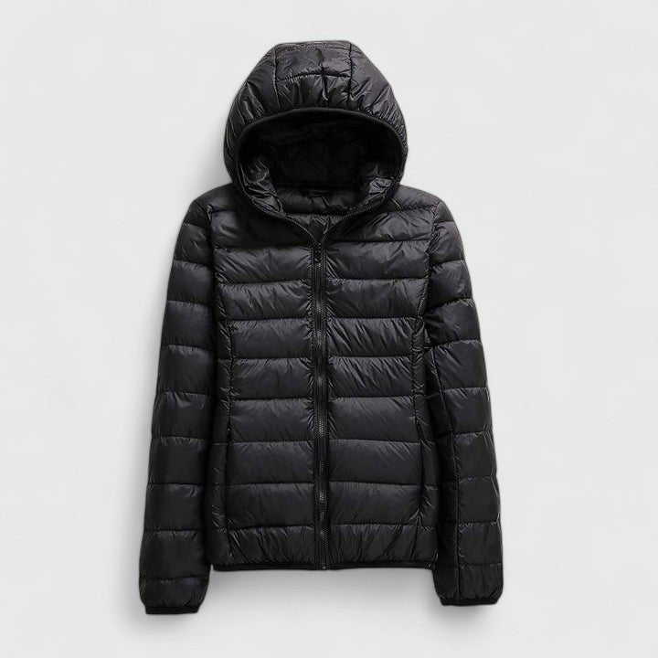 Women's Slim Puffer Jacket - Black
