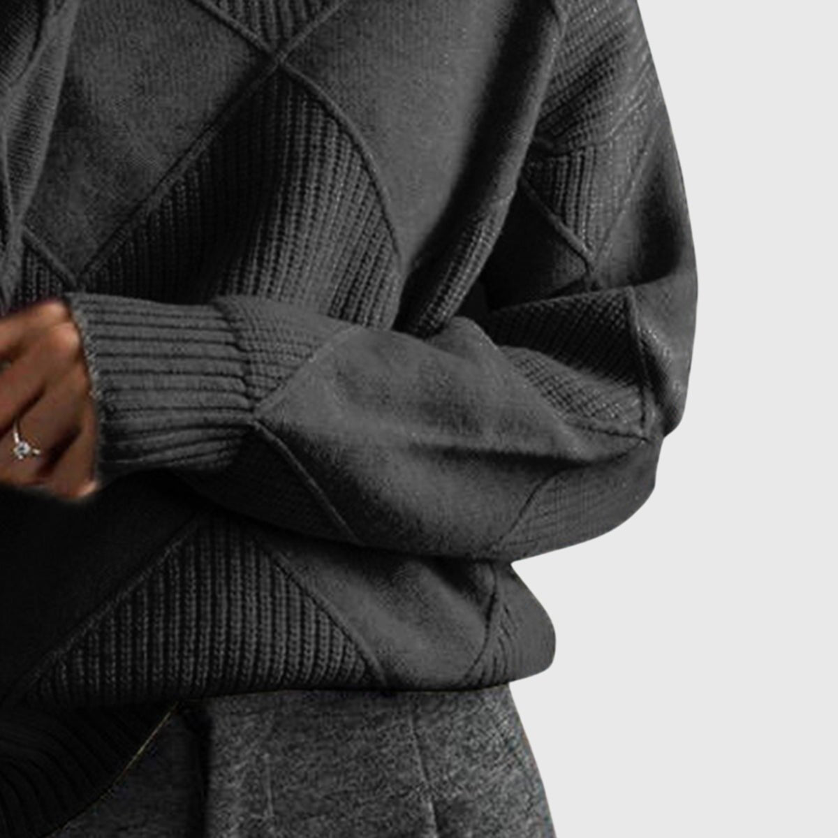 Women's Oversized Wool Roll Neck Jumper