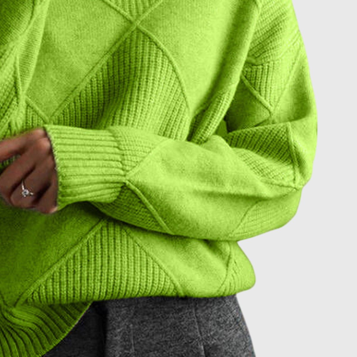 Women's Oversized Wool Roll Neck Jumper