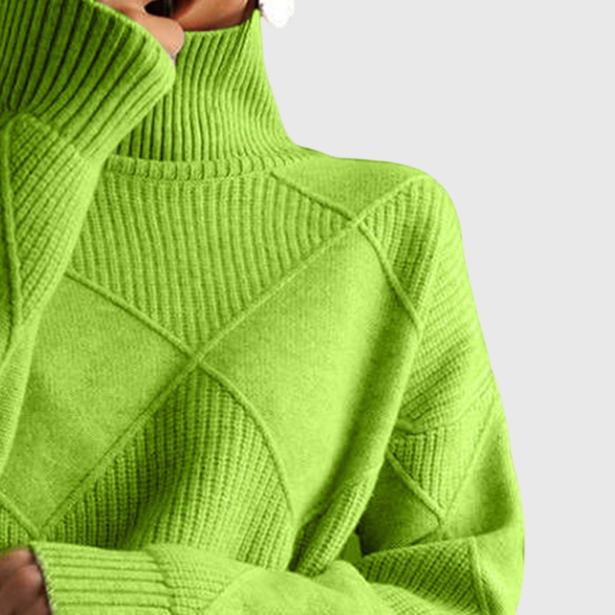 Women's Oversized Wool Roll Neck Jumper