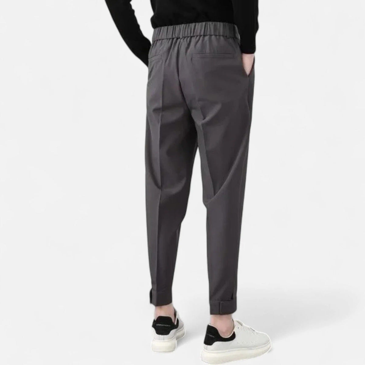 Men's Pleated Cropped Trousers