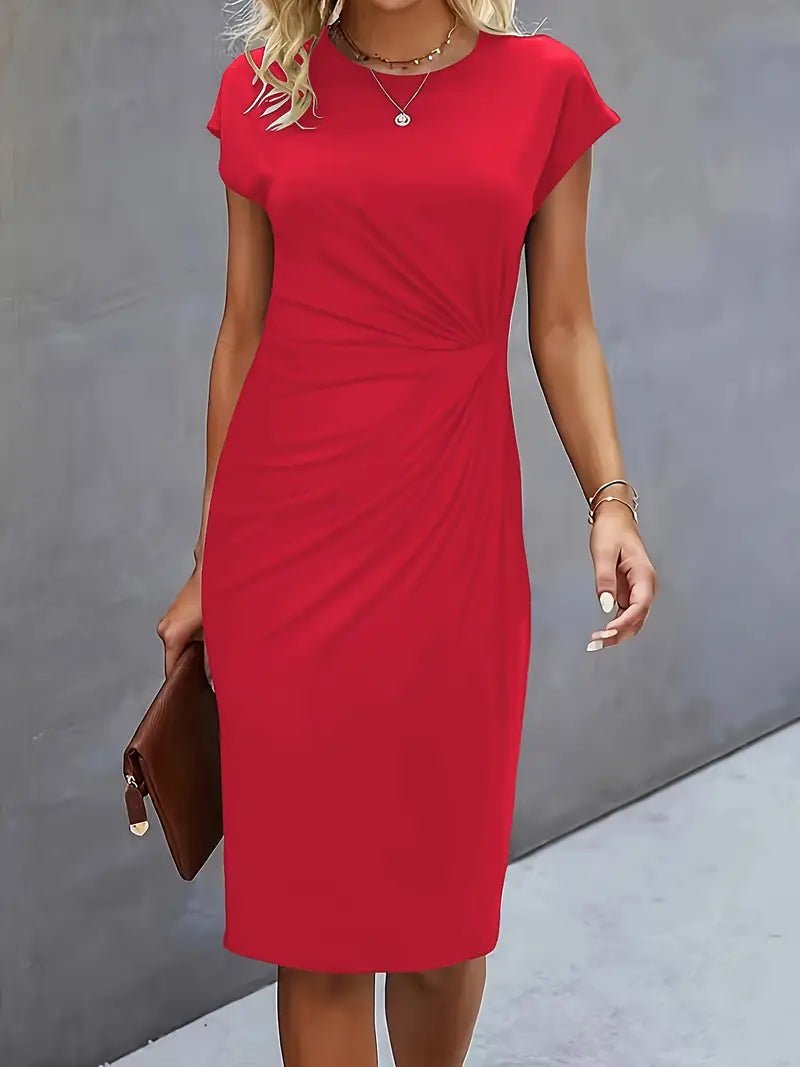 Women's Bodycon Midi Dress - Red
