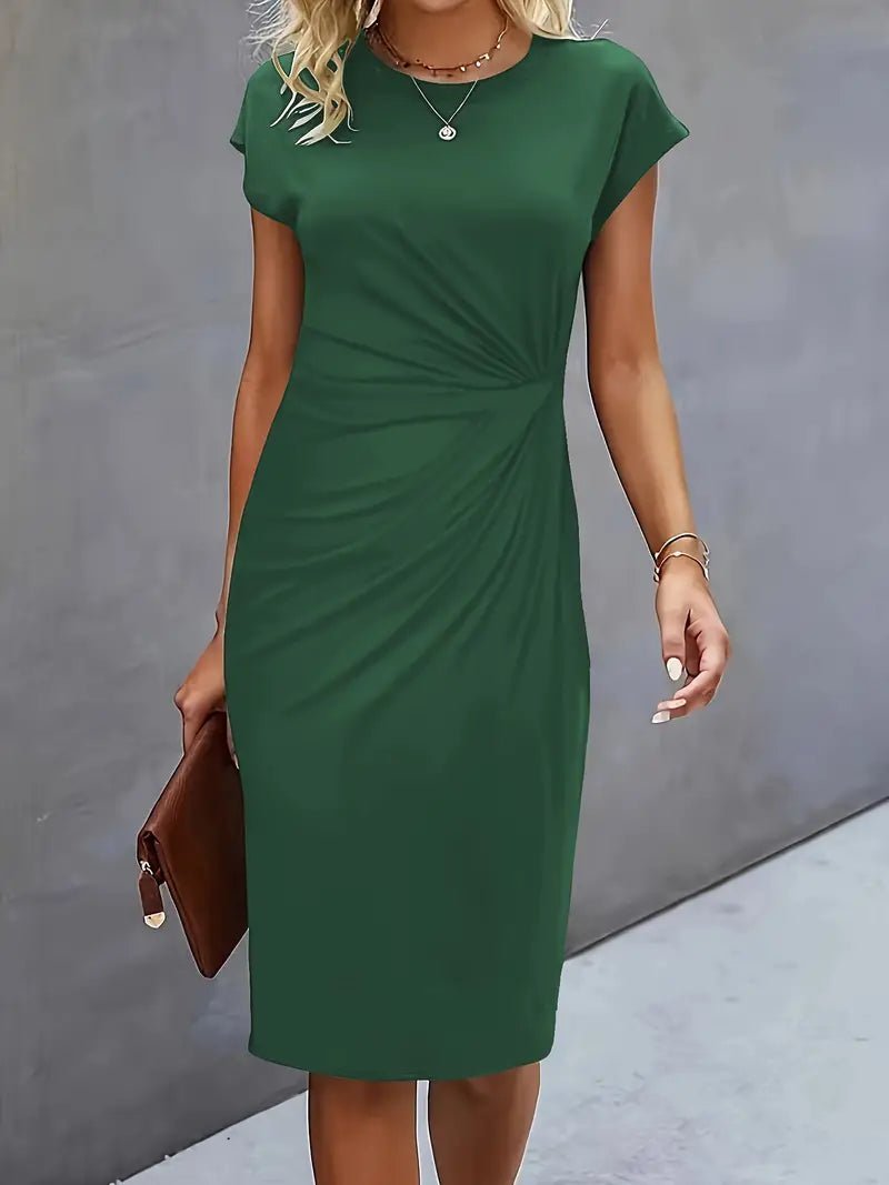 Women's Bodycon Midi Dress - Dark Green