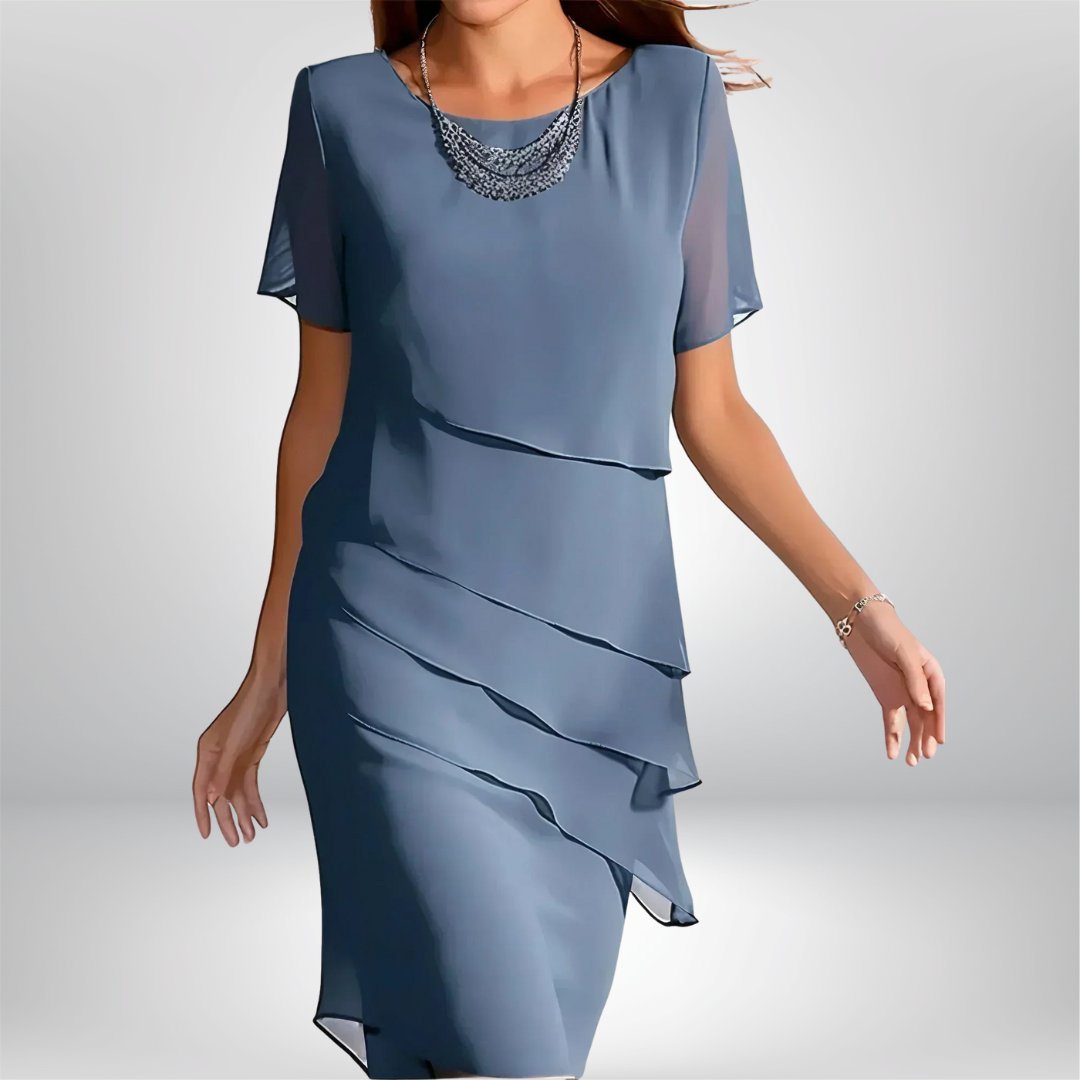 Women's Cocktail Chiffon Midi Dress