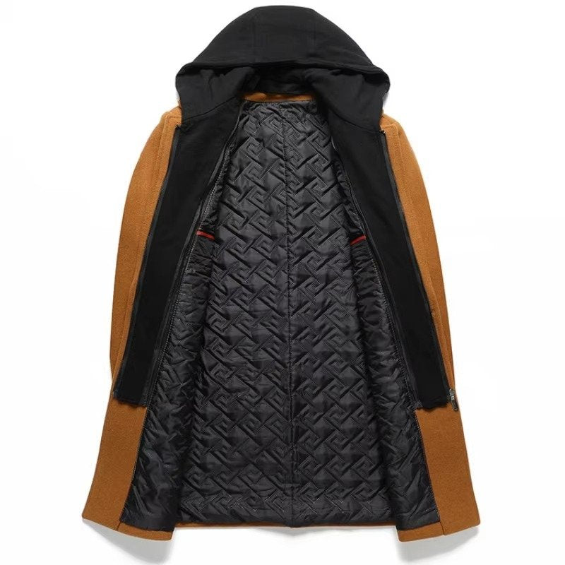 Men's Wool Hooded Coat